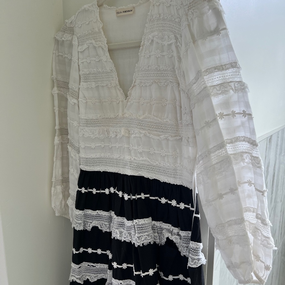 Ulla Johnson Black and White Dress - size s
